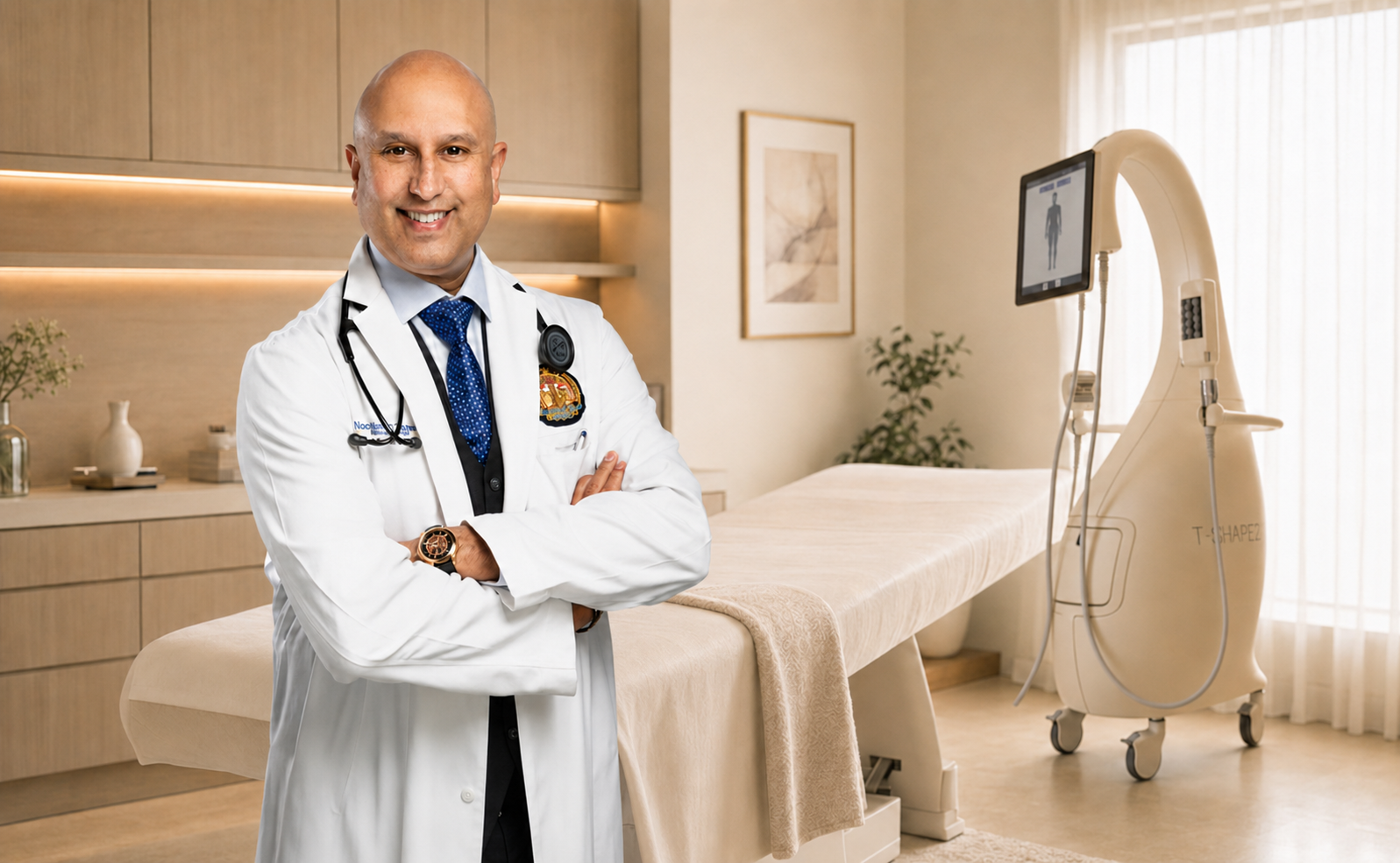 Vineet Choudhry, MD, FACS in a T-Shape 2 treatment room